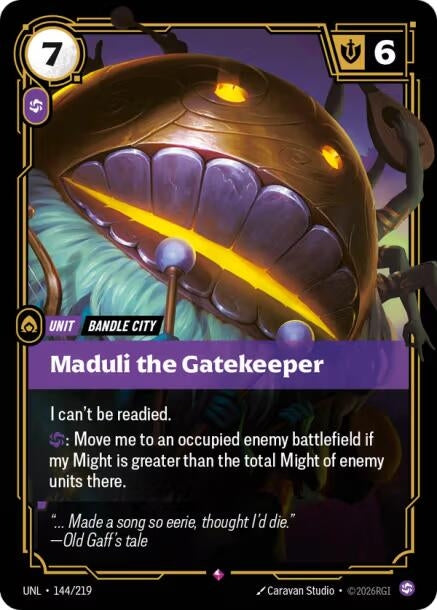 Image for Maduli the Gatekeeper (144/219) (Unleashed) - Riftbound: League of Legends Trading Card Game