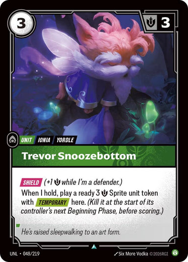 Image for Trevor Snoozebottom (048/219) (Unleashed) - Riftbound: League of Legends Trading Card Game