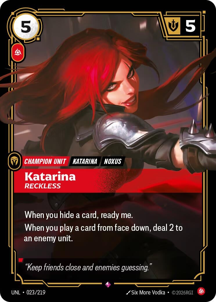 Image for Katarina - Reckless (023/219) (Unleashed) - Riftbound: League of Legends Trading Card Game