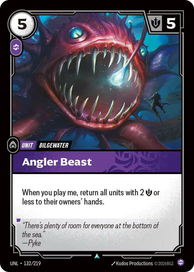 Image for Angler Beast (132/219) (Unleashed) - Riftbound: League of Legends Trading Card Game