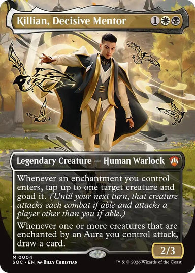 Image for Killian, Decisive Mentor (Borderless) (4) (Secrets of Strixhaven) - Magic: The Gathering