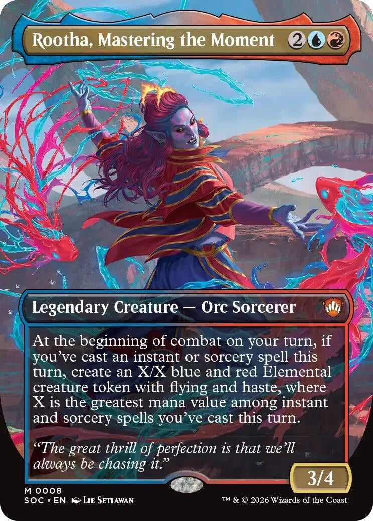 Image for Rootha, Mastering the Moment (Borderless) (8) (Secrets of Strixhaven) - Magic: The Gathering