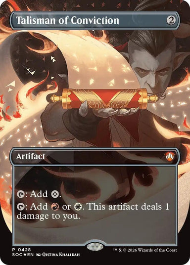 Image for Talisman of Conviction (Borderless) (428) (Secrets of Strixhaven) - Magic: The Gathering