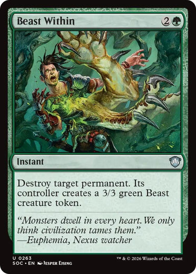 Image for Beast Within (263) (Secrets of Strixhaven) - Magic: The Gathering