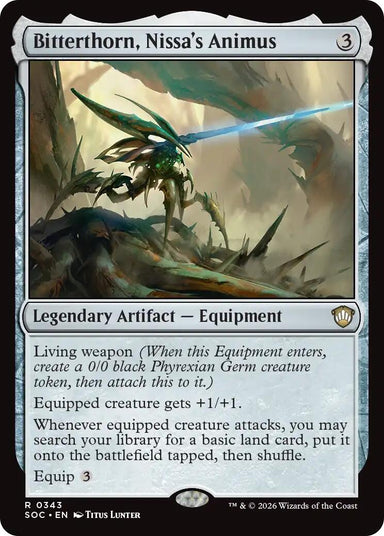 Image for Bitterthorn, Nissa's Animus (343) (Secrets of Strixhaven) - Magic: The Gathering