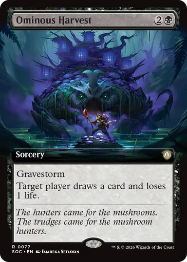 Image for Ominous Harvest (Extended Art) (77) (Secrets of Strixhaven) - Magic: The Gathering