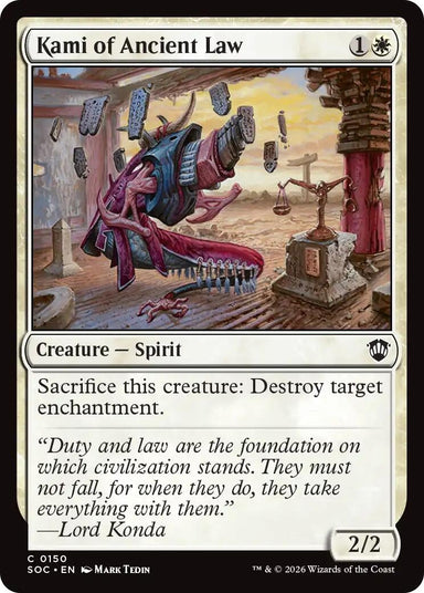 Image for Kami of Ancient Law (150) (Secrets of Strixhaven) - Magic: The Gathering