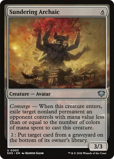Image for Sundering Archaic (3) (Secrets of Strixhaven) - Magic: The Gathering