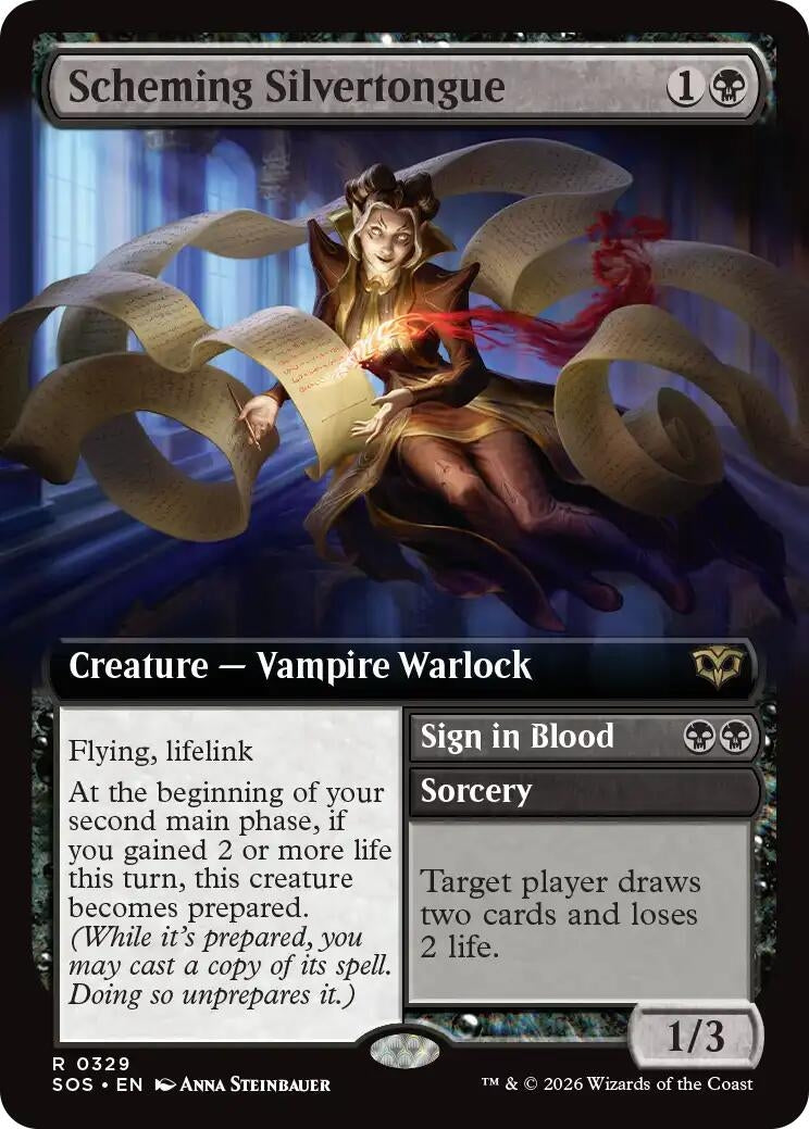 Image for Scheming Silvertongue (Extended Art) (329) (Secrets of Strixhaven) - Magic: The Gathering