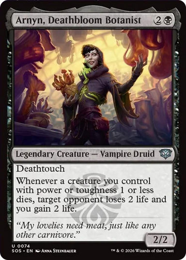 Image for Arnyn, Deathbloom Botanist (74) (Secrets of Strixhaven) - Magic: The Gathering