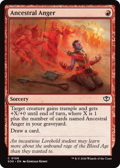 Image for Ancestral Anger (106) (Secrets of Strixhaven) - Magic: The Gathering