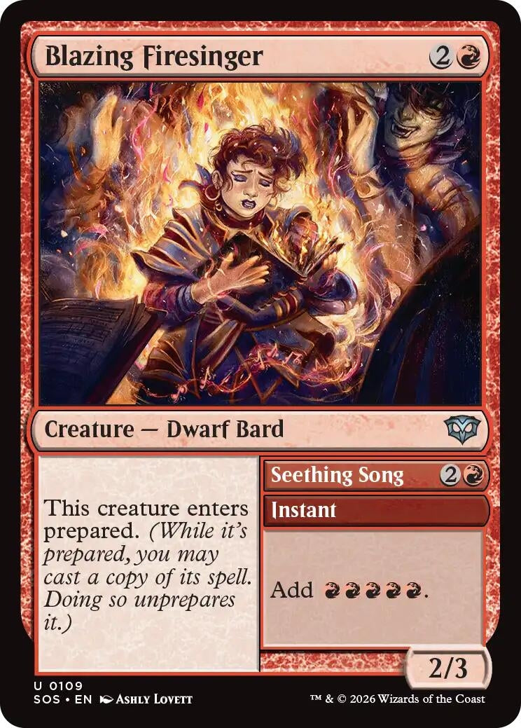 Image for Blazing Firesinger (109) (Secrets of Strixhaven) - Magic: The Gathering