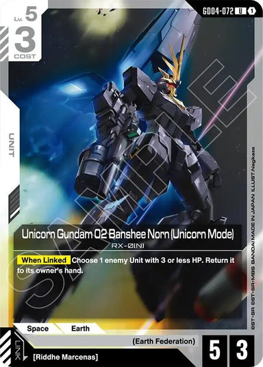 Image for Unicorn Gundam 02 Banshee Norn (Unicorn Mode) (GD04-072) (Phantom Aria) - Gundam Card Game
