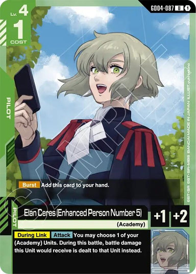 Image for Elan Ceres (Enhanced Person Number 5) (GD04-087) (Phantom Aria) - Gundam Card Game
