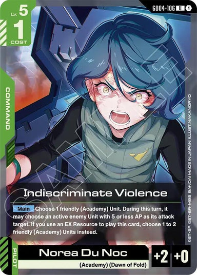 Image for Indiscriminate Violence (GD04-106) (Phantom Aria) - Gundam Card Game