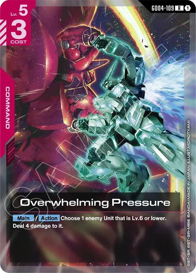 Image for Overwhelming Pressure (GD04-109) (Phantom Aria) - Gundam Card Game