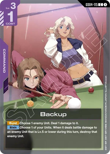 Image for Backup (GD04-115) (Phantom Aria) - Gundam Card Game
