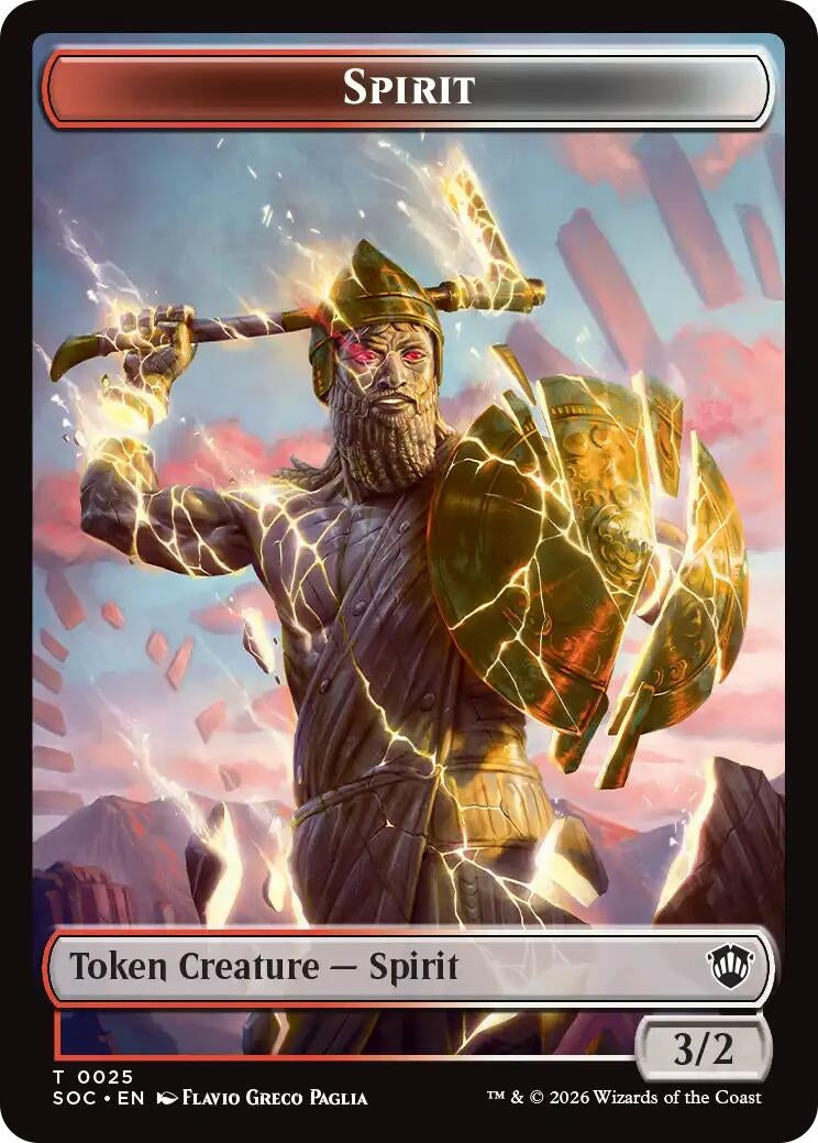 Image for Spirit (0025) // Copy Double-Sided Token (25 // 1) (Secrets of Strixhaven) - Magic: The Gathering