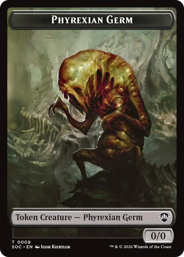 Image for Phyrexian Germ // Treasure Double-Sided Token (9 // 12) (Secrets of Strixhaven) - Magic: The Gathering