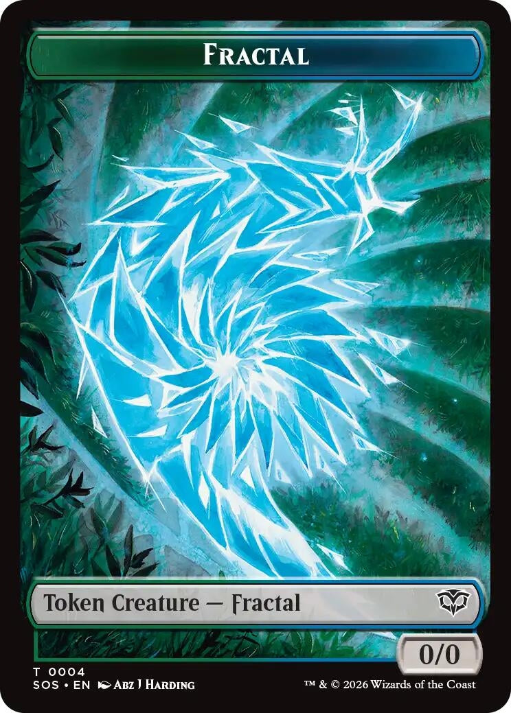 Image for Fractal (0004) // Spirit (0010) Double-Sided Token (4 // 10) (Secrets of Strixhaven) - Magic: The Gathering