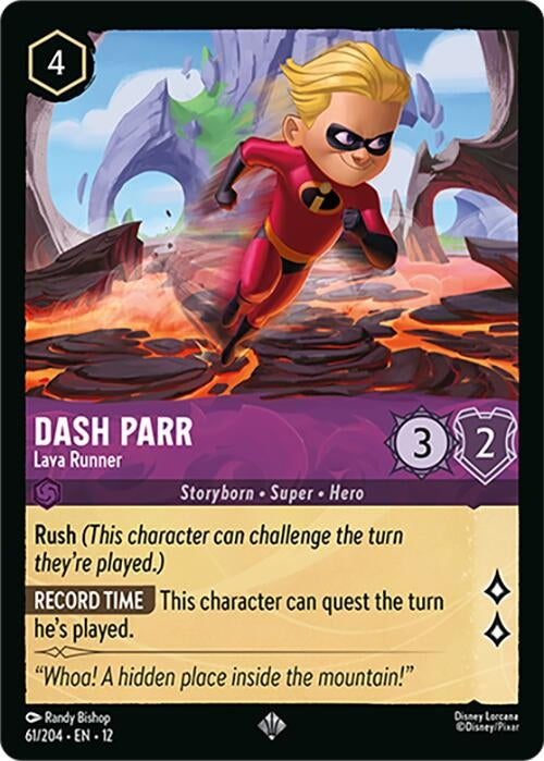 Image for Dash Parr - Lava Runner (61/204) (Wilds Unknown) - Disney Lorcana
