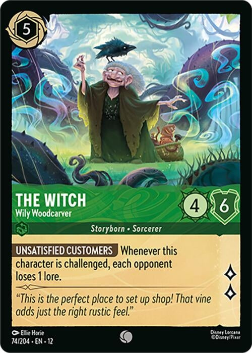 Image for The Witch - Wily Woodcarver (74/204) (Wilds Unknown) - Disney Lorcana