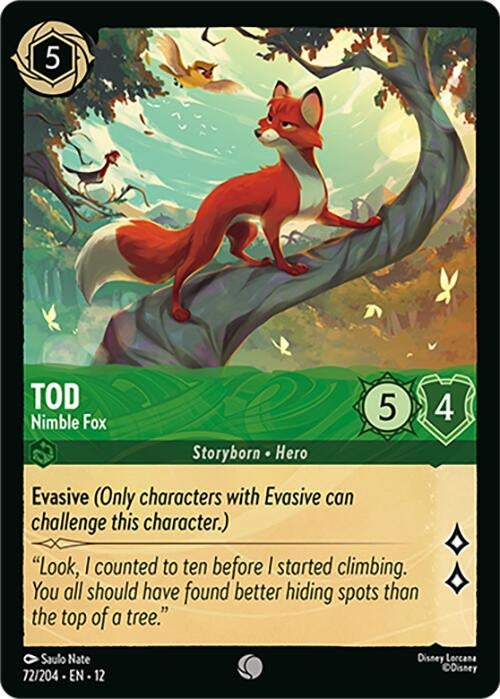 Image for Tod - Nimble Fox (72/204) (Wilds Unknown) - Disney Lorcana