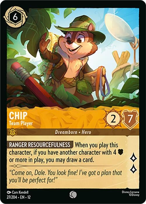 Image for Chip - Team Player (27/204) (Wilds Unknown) - Disney Lorcana