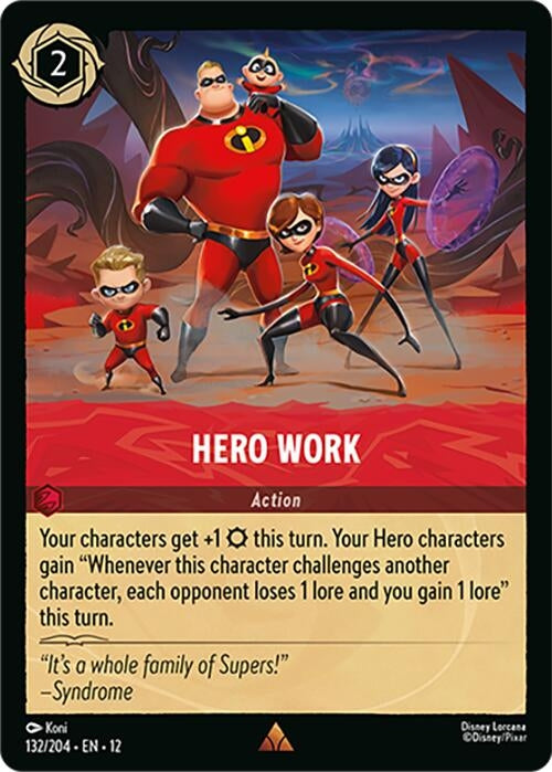 Image for Hero Work (132/204) (Wilds Unknown) - Disney Lorcana