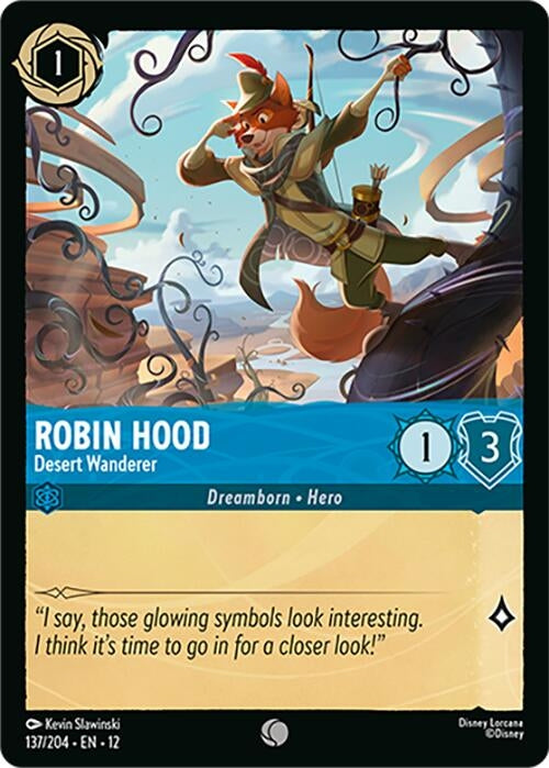 Image for Robin Hood - Desert Wanderer (137/204) (Wilds Unknown) - Disney Lorcana
