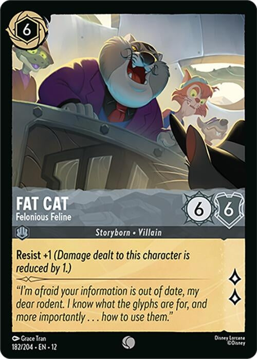 Image for Fat Cat - Felonious Feline (182/204) (Wilds Unknown) - Disney Lorcana