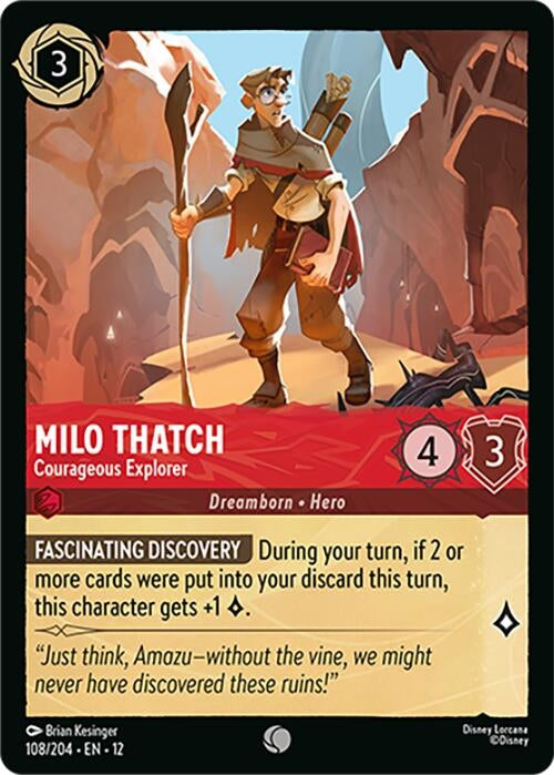 Image for Milo Thatch - Courageous Explorer (108/204) (Wilds Unknown) - Disney Lorcana