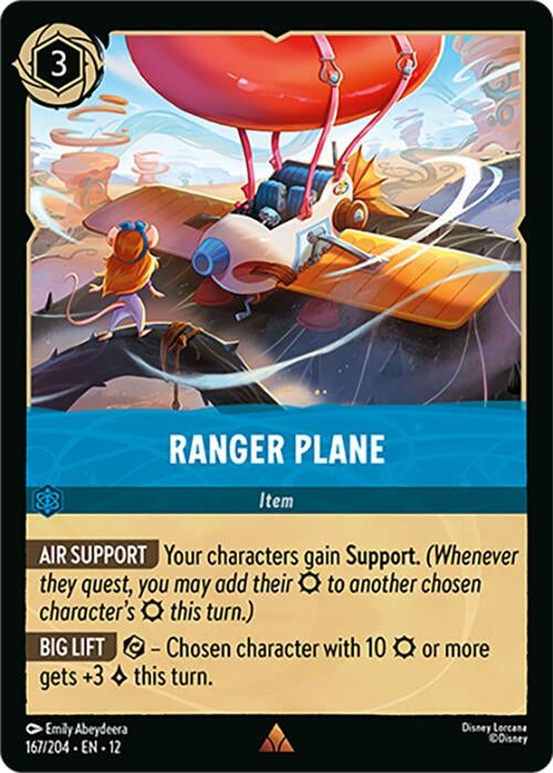 Image for Ranger Plane (167/204) (Wilds Unknown) - Disney Lorcana