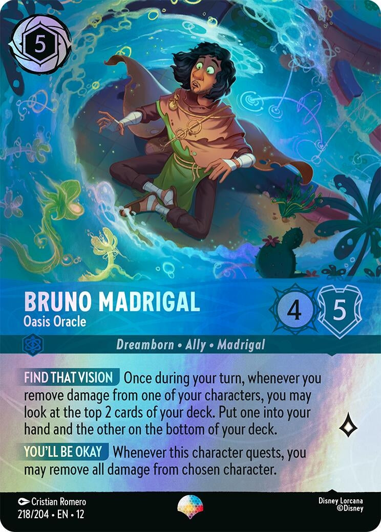 Image for Bruno Madrigal - Oasis Oracle (Epic) (218/204) (Wilds Unknown) - Disney Lorcana
