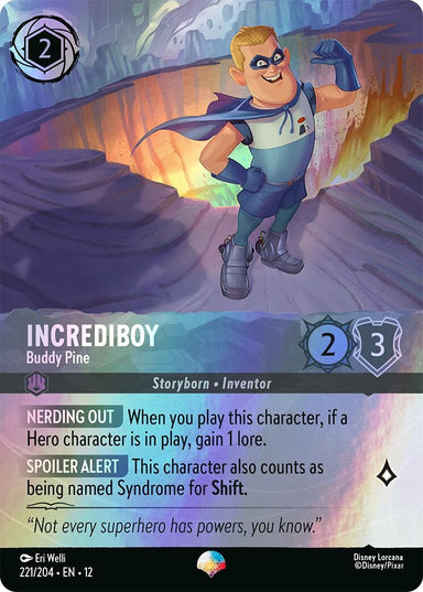 Image for Incrediboy - Buddy Pine (Epic) (221/204) (Wilds Unknown) - Disney Lorcana