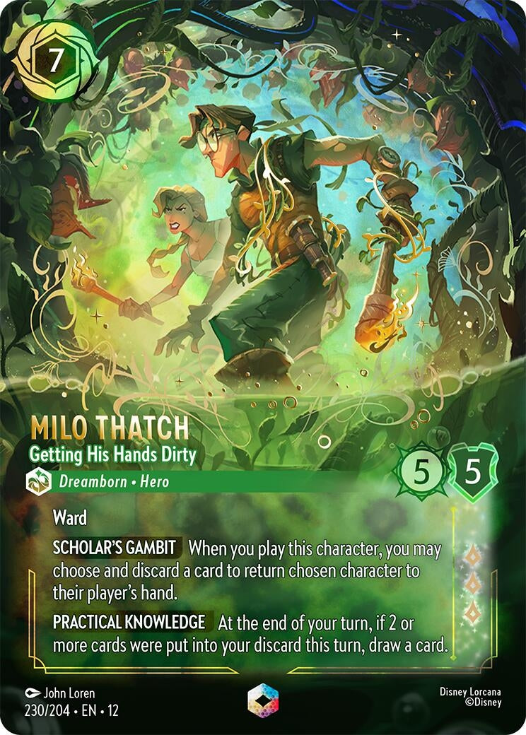 Image for Milo Thatch - Getting His Hands Dirty (Enchanted) (230/204) (Wilds Unknown) - Disney Lorcana