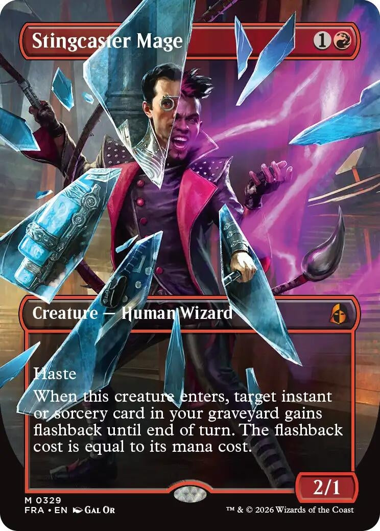 Stingcaster Mage (Borderless) (0329) (329) (Reality Fracture)