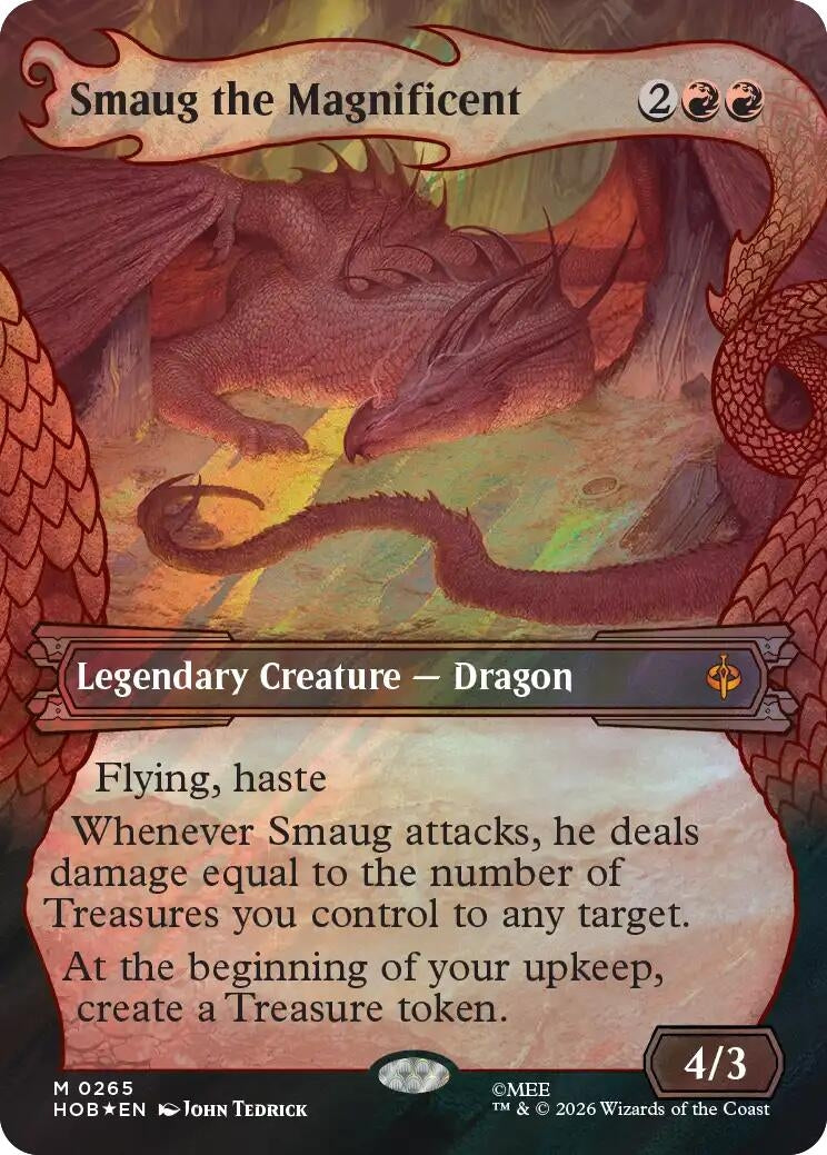 Image for Smaug the Magnificent (Showcase) (Surge Foil) (265) (The Hobbit) (HOB) - Magic: The Gathering