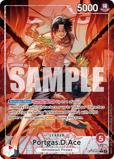 Image for Portgas.D.Ace (001) (Alternate Art) (OP16-001) (The Time of Battle) (OP16) - One Piece Card Game