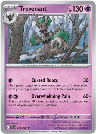 Image for Trevenant (039/086) (ME04: Chaos Rising) - Pokemon