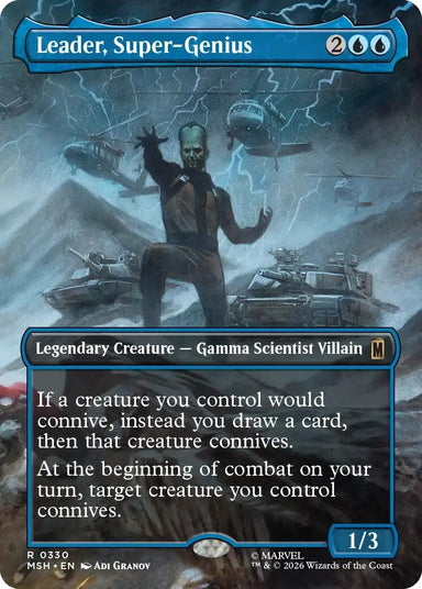 Image for Leader, Super-Genius (Borderless) (330) (Marvel Super Heroes) - Magic: The Gathering
