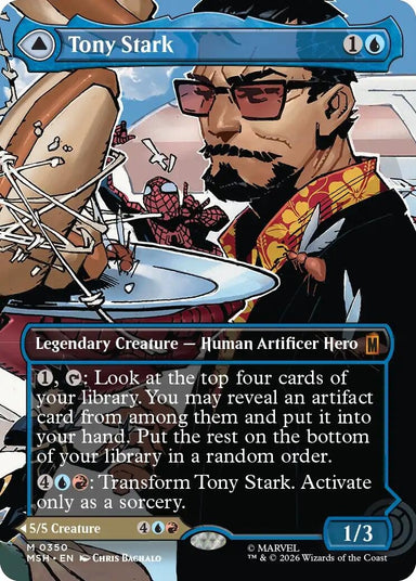 Image for Tony Stark (Borderless) (0350) (350) (Marvel Super Heroes) - Magic: The Gathering