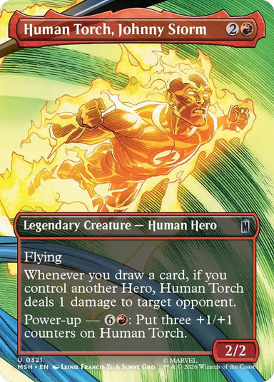 Image for Human Torch, Johnny Storm (Borderless) (321) (Marvel Super Heroes) - Magic: The Gathering