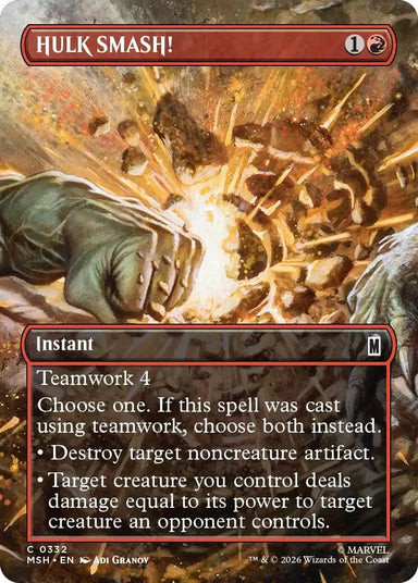 Image for HULK SMASH! (Borderless) (332) (Marvel Super Heroes) - Magic: The Gathering