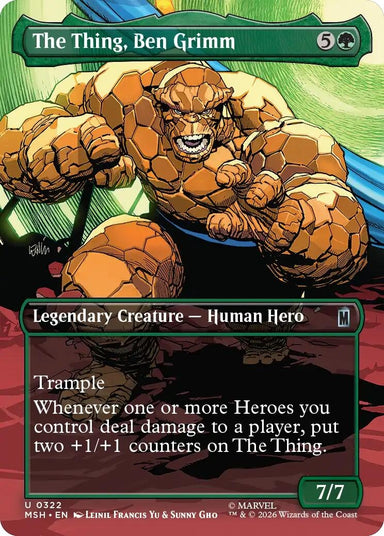 Image for The Thing, Ben Grimm (Borderless) (322) (Marvel Super Heroes) - Magic: The Gathering