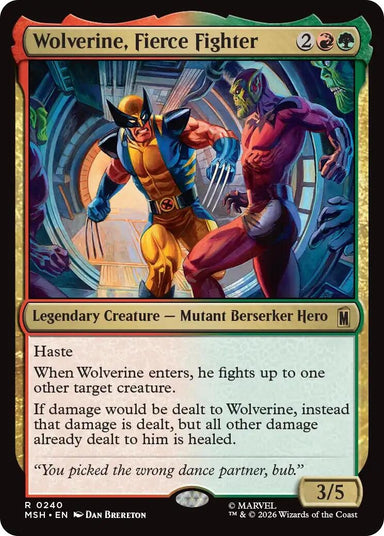 Image for Wolverine, Fierce Fighter (240) (Marvel Super Heroes) - Magic: The Gathering