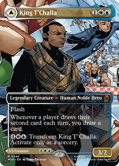 Image for King T'Challa (Borderless) (0346) (346) (Marvel Super Heroes) - Magic: The Gathering