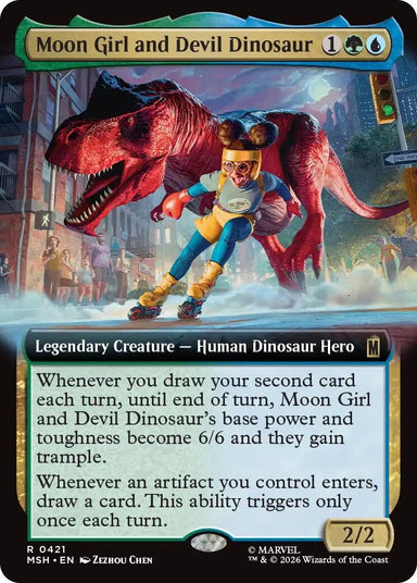 Image for Moon Girl and Devil Dinosaur (Extended Art) (421) (Marvel Super Heroes) - Magic: The Gathering