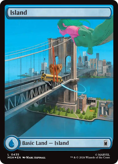 Image for Island (0435) (Surge Foil) (435) (Marvel Super Heroes) - Magic: The Gathering