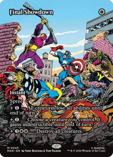Image for Final Showdown (Borderless) (45) (Marvel Universe Eternal-Legal) - Magic: The Gathering